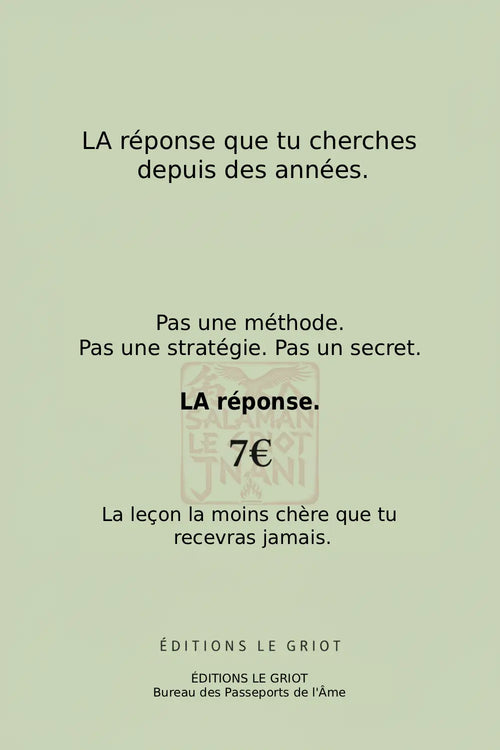 Comment Faire de l'Argent ? Par — Salaman Le Griot Jnani 🔥