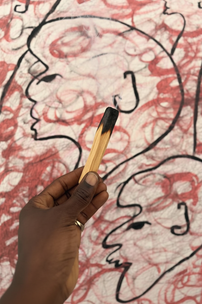 Le Bois Sacré — Fond artistique avec fumée